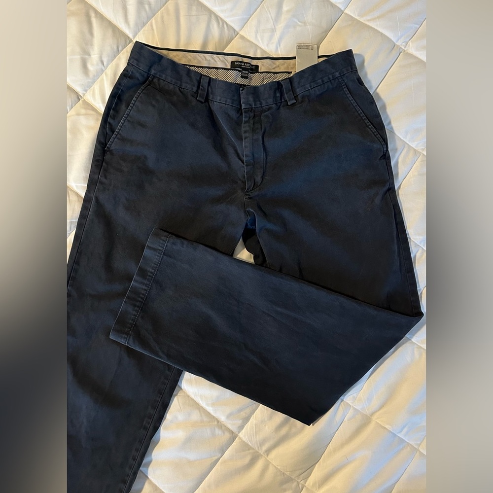 Banana Republic 100% cotton wide leg pants - dark blue